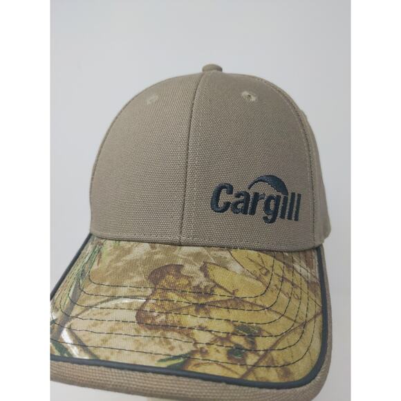 Cargill Camo & Brown Strapback Hat Embroidered Logo Spell Out K Products Cap - Picture 3 of 11